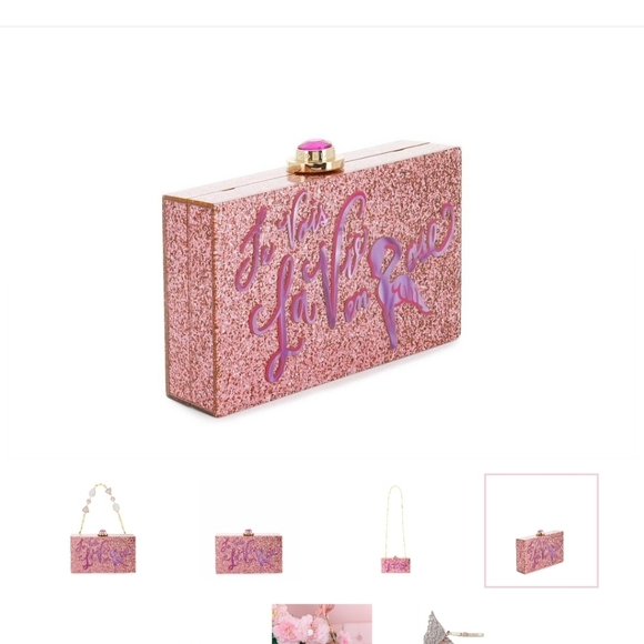 Sophia Webster acrylic clutch/purse pink - Picture 10 of 11